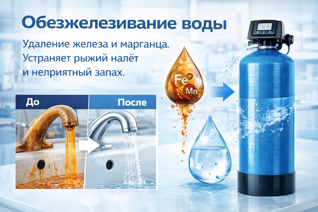 Обезжелезивание воды в Оренбурге – удаление железа и марганца из воды