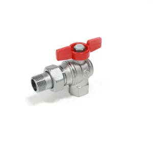 Кран шаровой Giacomini R789X007 1″ угловой с отводом (хром)