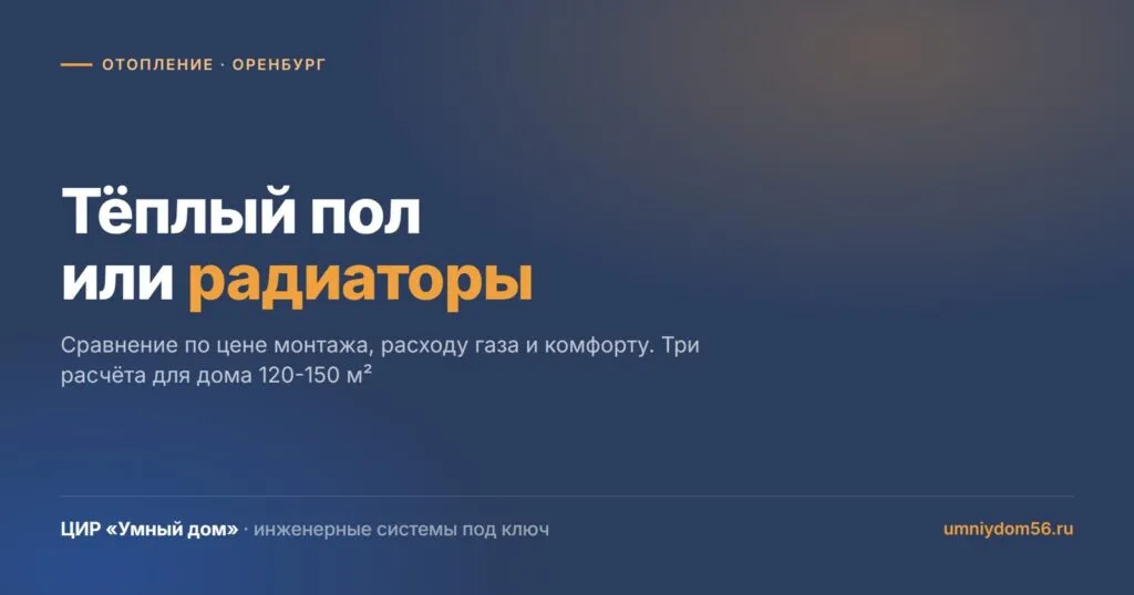 Тёплый пол или радиаторы: сравнение для частного дома в Оренбурге