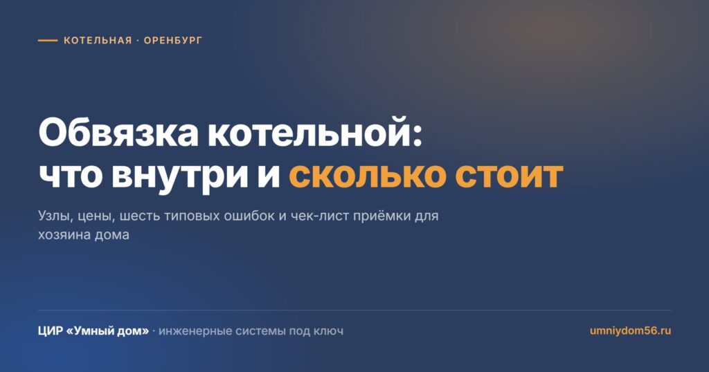 Обвязка котельной частного дома: состав узлов и цены