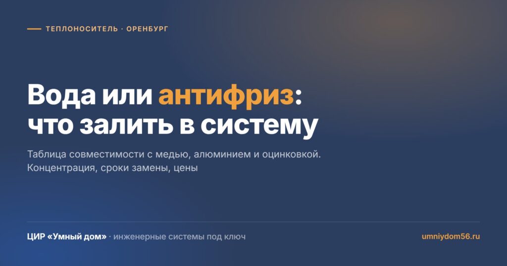 Какой теплоноситель залить в систему отопления: вода или антифриз