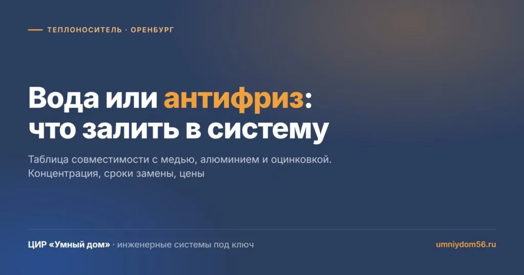 Какой теплоноситель залить в систему отопления: вода или антифриз