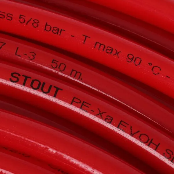 Труба STOUT PE-Xa/EVOH 16х2,0 красная, бухта 500 м