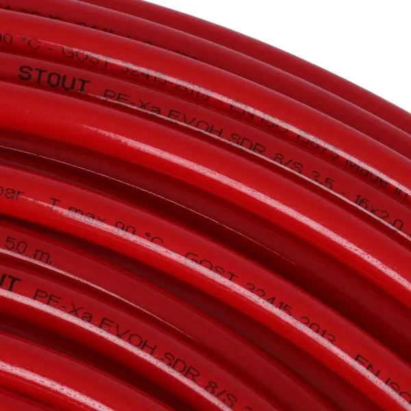 Труба STOUT PE-Xa/EVOH 16х2,0 красная, бухта 500 м